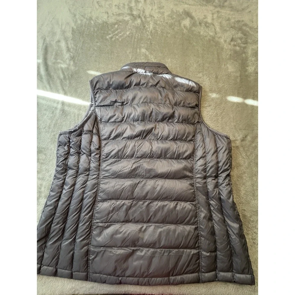 32 Degrees Heat Womens Puffer Vest XXL Gray Full Zip Lightweight Packable